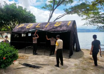 Pos Polisi Silalahi dari Polres Dairi mendirikan posko penanggulangan karhutla di Desa Silalahi I Kecamatan Silalahi