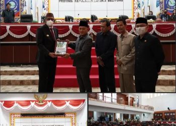 Dewan Perwakilan Rakyat Daerah Provinsi Kepulauan Bangka Belitung, mengelar rapat paripurna penyampaian Rancangan KUA PPAS Perubahan TA 2022 dan Rancangan KUA PPAS APBD TA 2023