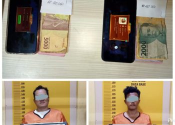 Satuan Reserse Kriminal (Satreskrim) Polres Kuantan Singingi tangkap pelaku tindak lidana perjudian jenis judi online Higgs Domino