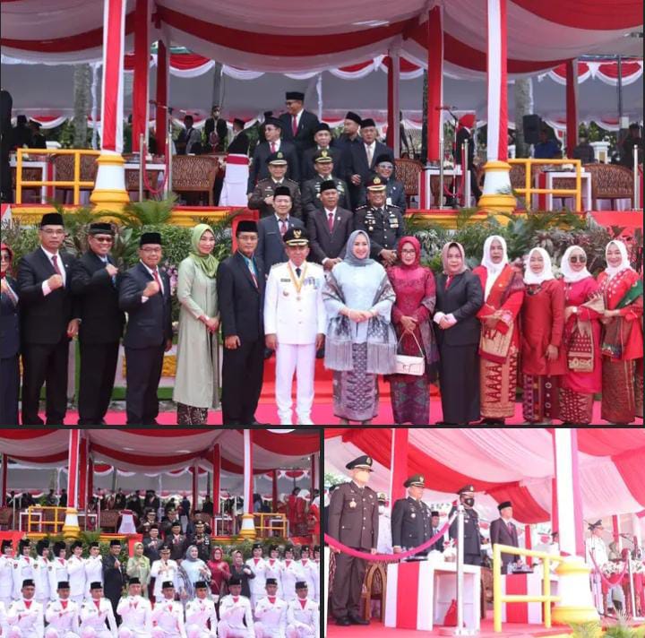 Ketua DPRD Abang Hertza, SH. hadiri upacara bendera peringatan hut ke -77 Kemerdekaan Republik Indonesia tahun 2022