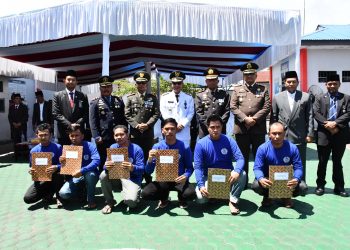 Kapolres Aceh Tamiang AKBP Imam Asfali, SIK ikut serta bersama Forkopimda giat Anjangsana ke Lembaga Pemasyarakatan (Lapas) Kelas II B Kualasimpang