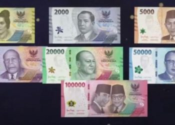 Bank Indonesia (BI) resmi meluncurkan uang kertas rupiah baru untuk tahun 2022 yakni pecahan uang Rp1.000 sampai Rp100.000