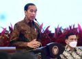 Presiden saat membuka Rapat Koordinasi Nasional Pengendalian Inflasi Tahun 2022 di Istana Negara
