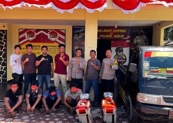 Tim Spider Polsek Jebus Polres Bangka Barat berhasil ungkap kasus Pencurian Mesin Traktor Milik Gapoktan Bukit Mempari Sejahtera Desa Pebuar Kecamatan Jebus