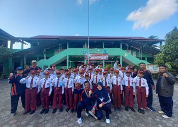 SDN 24 Sungiliat menjadi salah satu bagian dari peserta pawai indah yang diselenggarakan oleh Kabupaten Bangka