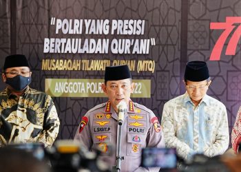 Kapolri Jenderal Listyo Sigit Prabowo menghadiri penganugerahan Musabaqah Tilawatil Qur’an (MTQ) anggota Polri di Auditorium STIK-PTIK