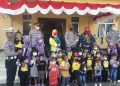 Kapolsek Purwokerto Selatan menerima Kunjungan Siswa siswi Pos Paud Flamboyan yang ada di Purwokerto Kulon