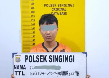 Polsek Singingi Polres Kuantan Singingi tangkap pelaku perjudian jenis judi online Higgs Domino dengan memakai chip