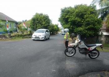 Patroli Daerah Rawan Laka dan Pelanggaran Sat Lantas Polres Bangka Barat kembali lakukan Patroli daerah rawan laka dan pelanggaran di dengan menyasar wilayah rawan laka lantas