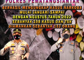Polres Pematangsiantar yang dipimpin langsung oleh Kapolres Pematangsiantar AKBP Fernando, SH S.I.K berhasil mengungkap sebanyak 108 kasus Narkoba dan 17 kasus perjudian