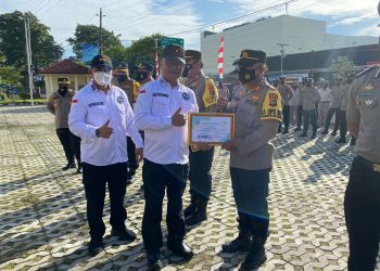 Jajaran Polres Pangkalpinang menerima penghargaan dari Badan Narkotika Nasional Provinsi (BNNP) Kep. Bangka Belitung