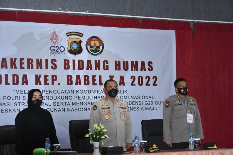 Rakernis Bidang Humas Polda Kepulauan Bangka Belitung Timur T.A 2022