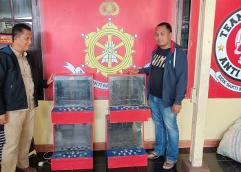 Polres Dairi melakukan Penyitaan/pengamanan 4 (empat) mesin judi jackpot di Dsn. Pamah Sileplep Desa Suka Dame Kec. Tanah Pinem