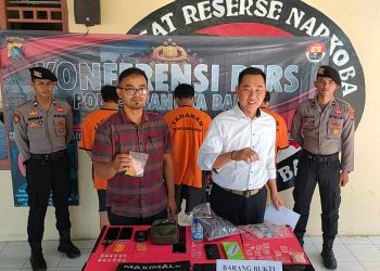 Polres Bangka Barat melaksanakan konferensi pers keberhasilan Satuan Reserse Narkoba Polres Bangka Barat dalam pengungkapan kasus tindak pidana Narkotika
