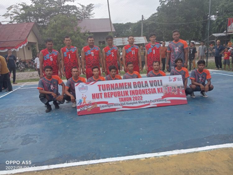 Turnamen Bola Voli Hut Republik Indonesia ke 77 antar Gampong se Kecamatan Paya Bakong Kabupaten Aceh Utara
