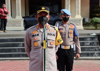 Polres Aceh Tamiang Jajaran Polda Aceh melaksanakan Kegiatan Apel Gabungan dan Patroli Skala Besar dalam rangka Hari Peringatan (17 Tahun MoU Helsingki)