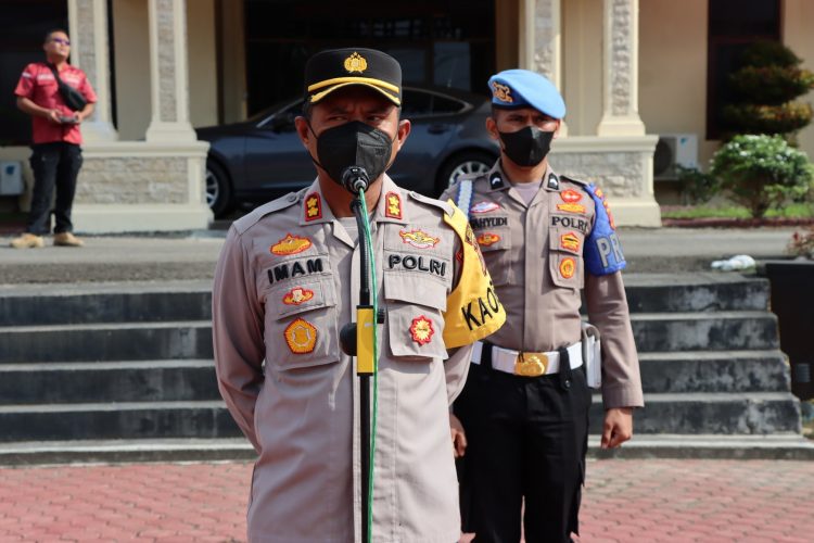 Polres Aceh Tamiang Jajaran Polda Aceh melaksanakan Kegiatan Apel Gabungan dan Patroli Skala Besar dalam rangka Hari Peringatan (17 Tahun MoU Helsingki)