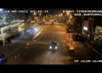 CCTV puluhan ABG dengan mengendarai sepeda motor mengelilingi Purwokerto sempat membuat warga resah