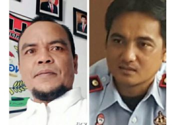 Ketua LKPNI Kabupaten Tanggamus (Kiri) dan Kalapas Kelas IIB Kota Agung Tanggamus (Kanan)