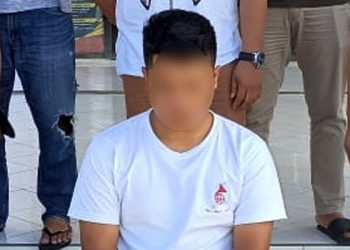 OP (22), warga Kecamatan Tomohon Utara, Kota Tomohon, diamankan Tim Anti Bandit Polres Tomohon