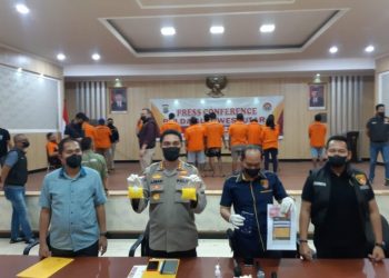 Polda Sulawesi Utara (Sulut) dan jajaran mengungkap 35 kasus tindak pidana selama bulan Agustus 2022