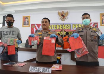 Polres Bangka Dalam hal ini Seksi Humas melaksanakan Press Release Ungkap Kasus Narkoba
