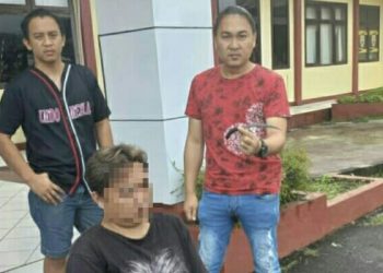 Tim Anti Bandit Polres Tomohon meringkus terduga pelaku pengancaman dengan senjata tajam (sajam) dan pengrusakan
