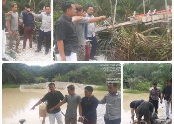 Satreskrim Polres Kuantan Singingi Riau ringkus dua orang Pelaku Tindak Pidana kegiatan ilegal Penambangan Emas Tanpa Ijin (PETI) di Desa Pintu Gobang Kari