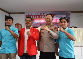 Kapolres Dairi AKBP Wahyudi Rahman, SH, SIK, MM bersama Forkopimda Kabupaten Dairi hadiri Dialog Publik dari Aliansi Pemuda dan Mahasiswa Kabupaten Dairi