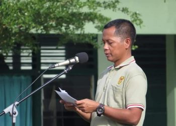 Prajurit dan PNS Kodim 0402/OKI, gelar upacara dalam rangka peringatan Hari Olahraga Nasional XXXIX Tahun 2022