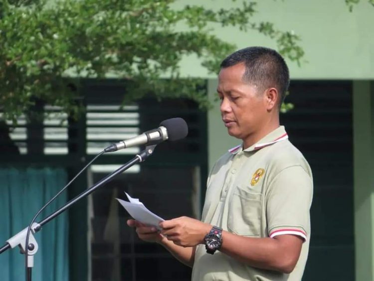 Prajurit dan PNS Kodim 0402/OKI, gelar upacara dalam rangka peringatan Hari Olahraga Nasional XXXIX Tahun 2022