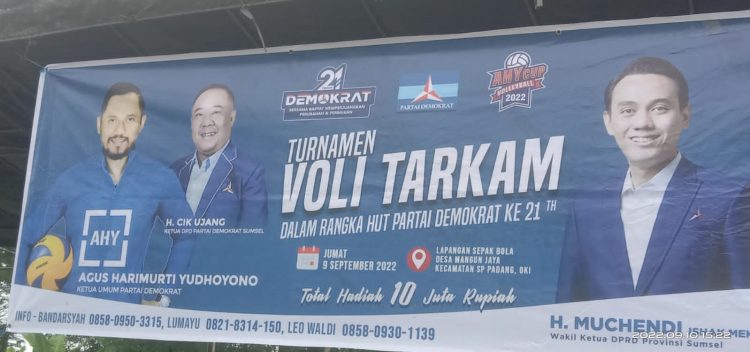 Sebanyak 30 tim voli Putra dan Putri berlaga di turnamen Voli antar kampung (tarkam) AHY Cup 2022