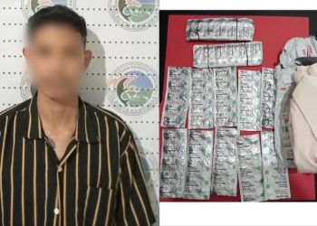 Ratusan butir obat terlarang disita petugas Sat Res Narkoba Polresta Banyumas dari sebuah konter HP di Jl. Sokajati Kel. Bantarsoka