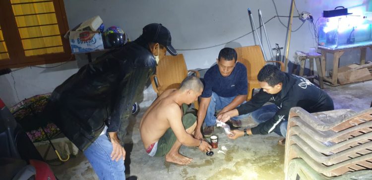 Tim Gradak Sat Res Narkoba Polres Bangka amankan 3 orang pelaku yang diduga melakukkan tindak pidana Narkotika jenis sabu