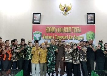Dandim 0103/Aut Letkol Inf Hendrasari Nurhono S.I.P., M.I.P., menerima Audensi dari Ormas yang berada diwilayah Kabupaten Aceh Utara dan Kota Lhokseumawe