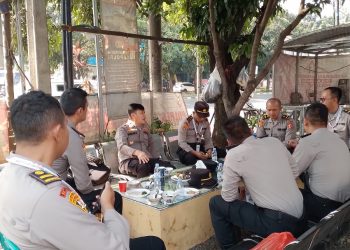 Silahturami Polsek Sektor Jatiasih bersama para Siswa Setukpa angkatan 2021/2022 yang dihadiri Kapolsek Sektor Jatiasih AKP Samsar, S.S.H