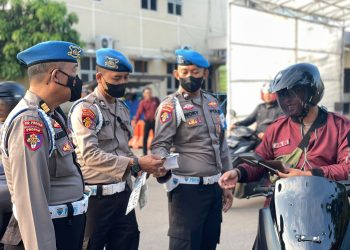 Personel Propam Polda Sumsel Subbid Provos bersama Para Kanit, Panit dan anggota Subbid Provos Memimpin kegiatan Penegakkan, Penertiban dan Disiplin (Gaktibplin) terhadap kendaraan anggota Polri, PNS Polri, PHL Polda Sumsel