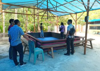 Polsek Kuantan Mudik melakukan penggerebekan tempat yang diduga menjadi tempat perjudian (sabung ayam) di Wilayah hukum Polsek Kuantan Mudik