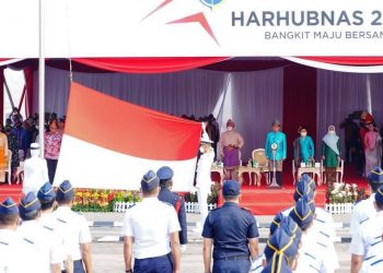 Peringatan Hari Perhubungan Nasional (Harhubnas) tahun 2022 di Plaza Benteng Kuto Besak (BKB)