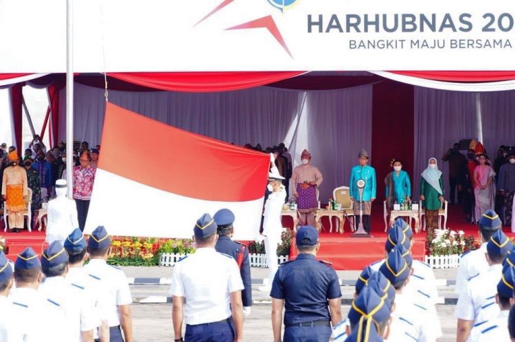 Peringatan Hari Perhubungan Nasional (Harhubnas) tahun 2022 di Plaza Benteng Kuto Besak (BKB)