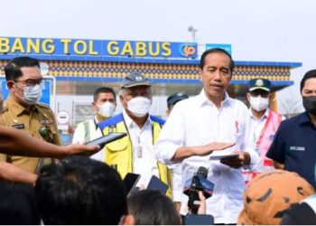 Presiden dalam keterangannya kepada awak media di Gerbang Tol Gabus, Kabupaten Bekasi