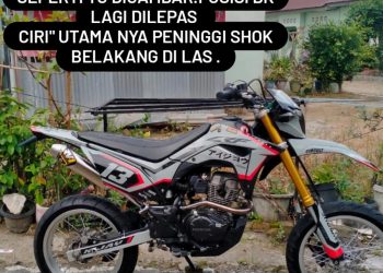 Satu unit sepeda motor jenis CRF bermodel Gastrack warna silver hitam seharga Rp 35 juta raib dibawa kabur maling