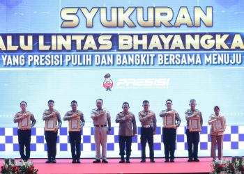 Kapolri Jenderal Listyo Sigit Prabowo menghadiri syukuran perayaan Hari Ulang Tahun ke-67 lalu lintas bhayangkara (HUT Lantas)