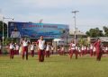 Olahraga bersama menjadi penutup rangkaian kegiatan memperingati Hari Lalu Lintas Bhayangkara ke-67 di Polda Sulawesi Utara