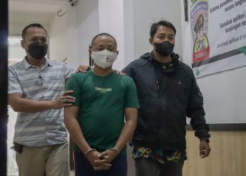 Pelaku DAP, 28 tahun, warga Desa Kalisalam Kec. Dringu Kab. Probolinggo ditangkap petugas