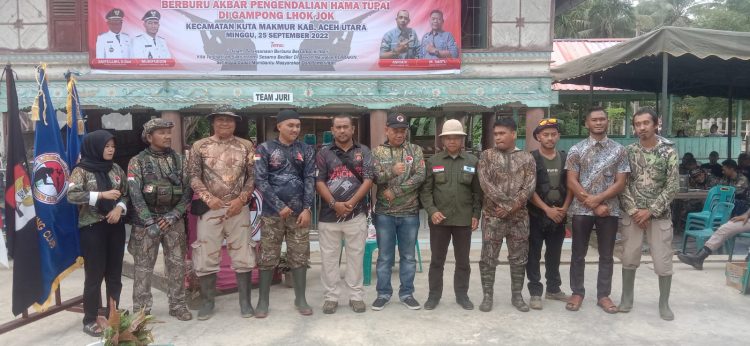 Ratusan pemburu pengendalian hama tupai kepung Gampoeng Lhok Jok Kecamatan Kuta Makmur