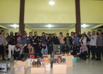 Polres Boven Digoel gelar Operasi Gabungan Minuman Keras oleh Timsus, Sat Reskrim, Sat Resnarkoba Polres Boven Digoel