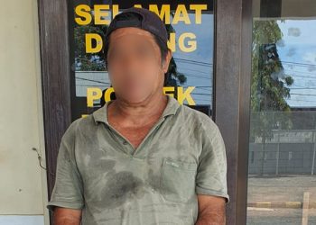 Dua kali mencabuli perempuan berumur 35 tahun, seorang pria berinisial BS (59) diamankan Tim Resmob Polsek Matuari