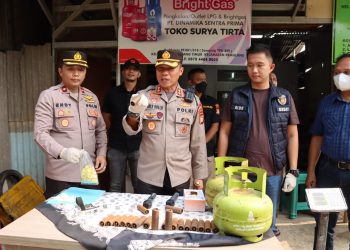 Sat Reskrim Polres Tangsel bersama Unit Reskrim Polsek Pamulang berhasil mengungkap usaha penyalahgunaan gas LPG bersubsidi menjadi non subsidi