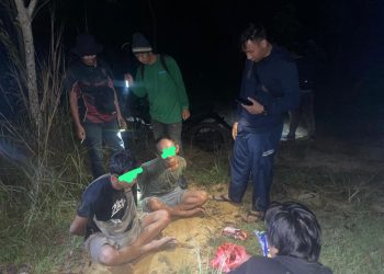 Satreskrim Polres Bangka Barat (Babar) dan Tim Tahura Dinas Lingkungan Hidup Bangka Barat berhasil mengamankan kegiatan pertambangan di hutan lindung Menumbing